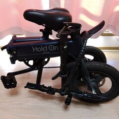 電動アシスト折り畳み自転車　クリア電子(株)ホールドオンQ1の画像