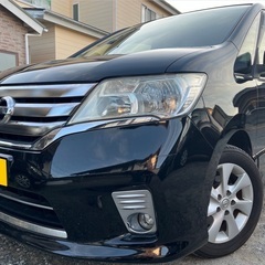 8人乗り☆フリップダウンモニター付き☆月々1.2万円〜分割払い可❗️車検2年付き！大人気☆日産 セレナ ハイウェイスター☆8人乗り☆ナビ☆走行中DVD見れます☆ETC☆バックカメラ☆ドラレコ付き☆両側電動スライドドア☆クルーズコントロール搭載☆ウィンカーミラー☆フル装備☆車内広々三列シート‼️の画像