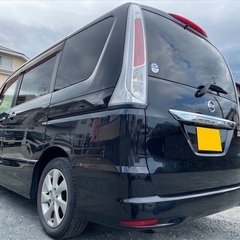 8人乗り☆フリップダウンモニター付き☆月々1.2万円〜分割払い可❗️車検2年付き！大人気☆日産 セレナ ハイウェイスター☆8人乗り☆ナビ☆走行中DVD見れます☆ETC☆バックカメラ☆ドラレコ付き☆両側電動スライドドア☆クルーズコントロール搭載☆ウィンカーミラー☆フル装備☆車内広々三列シート‼️の画像