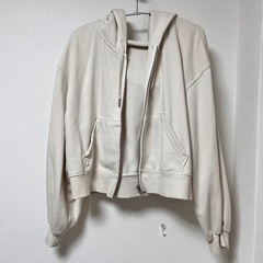 GU クロップドスウェットフルジップパーカー