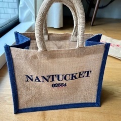 ナンタケットバスケット　麻トートバッグ