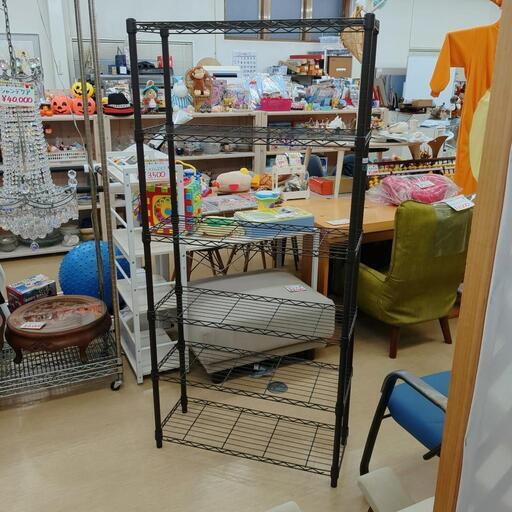 メタルラック☆チャコールカラー美品です、6段、人気商品【浜村鹿野温泉ICから3分 買取本舗 宮本リサイクル 営業時間9～19時 定休日水曜のみ←連絡できませんm(_ _)m】