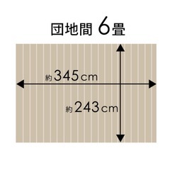 軽量ウッドカーペット 団地間6畳用 約243×345cm GA-60シリーズ 1梱包タイプ 硬くて丈夫な表面 数量限定 低ホルマリン フローリング リフォーム フローリングカーペット 
の画像