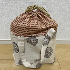 新品【保冷】パテンレース柄♡ランチバック➀