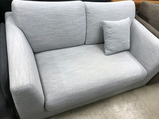 ローソファー グレー 布　ロータイプ シンプル 2人掛け 二人掛け 3人掛け 三人掛け ソファ 2P おしゃれ 堺市 石津【ジャングルジャングルサカイ石津店】