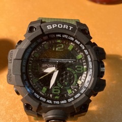 スポーツデジタル、アナログウォッチ　グレー