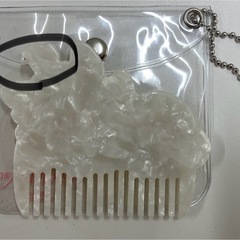 ディズニー マリーおしゃれキャットコーム クリアホワイト　の画像