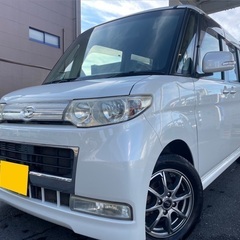 快適なターボ❗️月々9千円〜分割可❗️車検2年付き！【名義変更代込み】広い車内！大人気‼️ダイハツ タントカスタム☆SDナビ付き☆走行中DVD見れます☆便利なバックカメラ付き☆社外アルミ☆電動スライドドア☆ドライブレコーダー☆そのまま乗って帰れます！の画像