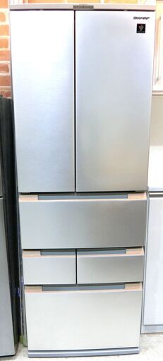 ★美品！★シャープ 6ドア冷蔵庫 SJ-MF46H 457L 2021年製 無線LAN機能 「COCORO HOME」連携可【モノ市場東海店】