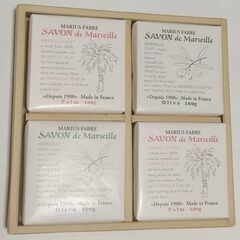 サボンドマルセイユ 無香料石鹸 4個入り
