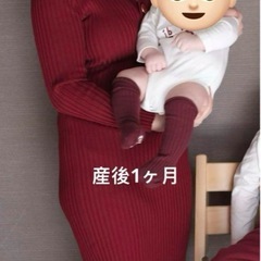 ニットワンピース 長袖 Vネックの画像