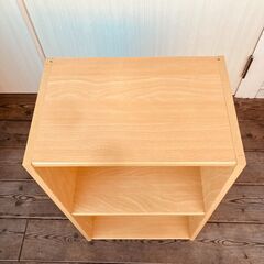 カラーボックス（２段・ナチュラル）①の画像