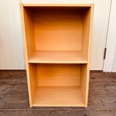 カラーボックス（2段・ナチュラル）②