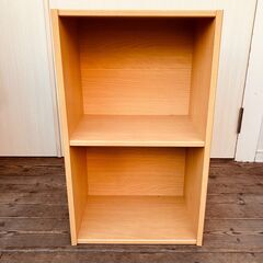 カラーボックス（2段・ナチュラル）③