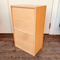 カラーボックス（2段・ナチュラル）③の画像