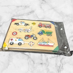 木製ノブつきパズル❤トイザらス　3点セット　動物　乗り物　パズルの画像