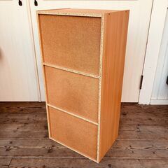 カラーボックス（３段）ナチュラル・H88の画像