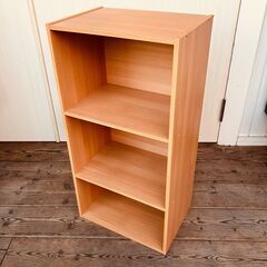 カラーボックス（３段）ナチュラル・H83の画像