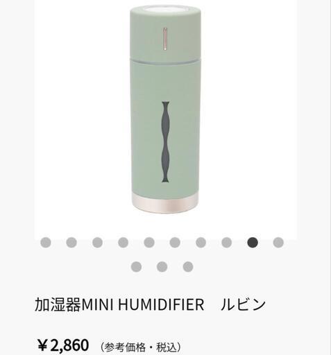 定価2860円　加湿器　MINI HUMIDIFIER　ルビン　ミスティグリーン