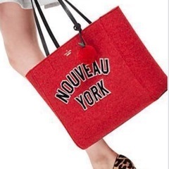 貴重●Kate Spade●ケイトスペード●トートバッグ●アップル●A4サイズ●ショルダーバッグ●肩がけ●レディース●赤色●リンゴの画像