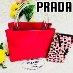貴重●PRADA●プラダ●ハンドバッグ●ネオンカラー●ピンク●ク...