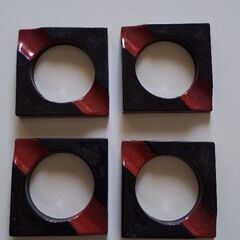 黒×朱 箸置き 4点セット