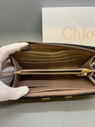 USED★Chloe クロエ　長財布　ブラック ラウンドファスナー ウォレット 