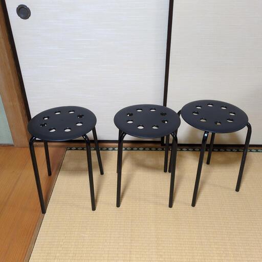 IKEA イケア　スタッキングチェア3脚セット
