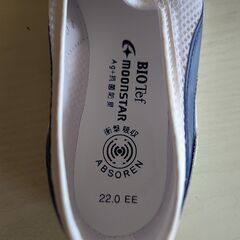 売約済！最終値下げ！D235　[ムーンスター] 上履き 撥水 バイオTEF01 キッズ　ブルーの画像