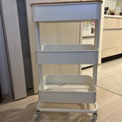 美品定番IKEAワゴン天板付き