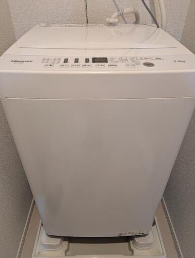 11月中の処分希望【中古品2020年製造】Hisenseの洗濯機　5.5kg