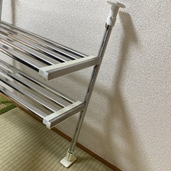 ニトリ　ステンレスつっぱりキッチンラック2段の画像