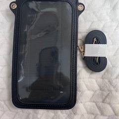 「未使用」スマホ ショルダーバッグ ブラック スマホバックの画像