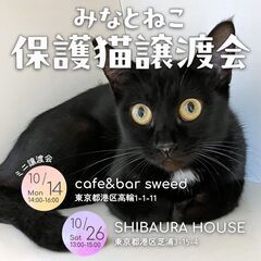 10/14(月祝)白みなとねこミニ譲渡会@白金高輪cafe sweed