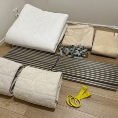ベビーサークル 120x120x65cm 布団付き 防水シーツx2付き 工具不要組み立て
