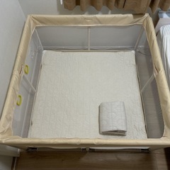 ベビーサークル 120x120x65cm 布団付き 防水シーツx2付き 工具不要組み立て