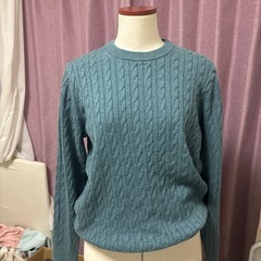 グローバルワーク　ケーブル編みセーター　カシミヤ混　s