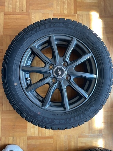 現行ハスラー用スタッドレスレスタイヤ 1シーズン4本の中古