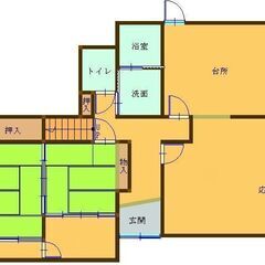 那須烏山市中央　貸家　戸建　市街地内　烏山駅徒歩約10分（750m)　５SLDK　物置有　仲介料なし - 那須烏山市