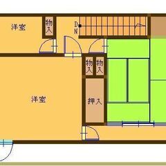 那須烏山市中央　貸家　戸建　市街地内　烏山駅徒歩約10分（750m)　５SLDK　物置有　仲介料なし - 賃貸（マンション/一戸建て）