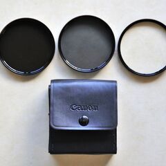 キヤノン フィルター72mm 3枚セット 黒革風専用ケース付き ...
