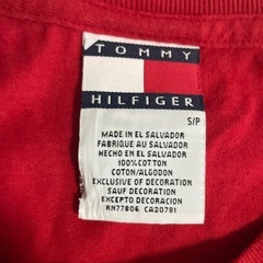 【受け渡し者決定】TOMMY. HILFIGER  トミーヒルフィガー　ロングTシャツ　レッドの画像