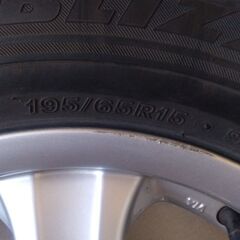 ホイール付スタッドレスタイヤ　ブリザックVRX　195/65/15（2 0 18年製）4本の画像