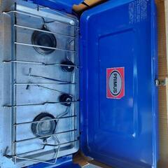 (値下げ)アウトドアグッズ　プリムス2バーナーコンロの画像