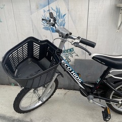 キッズ自転車　補助輪付き　補助輪バー付き