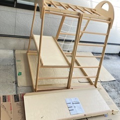 木製 滑り台 ジャングルジム ブランコ 屋内用 すべりだいの画像