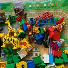 1歳半からデュプロ　ブロック　レゴ　動物園　洗い済みの画像