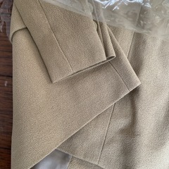 レディース アウター テーラード ジャケット シルク Ｍ 高品質 絹 ベージュの画像