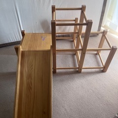 木製ジャングルジム滑り台