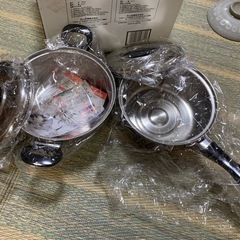 【新品未使用　箱付き】ステンレス鍋　２セット
